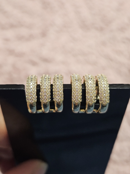 Jewelry - Gold Pavé Ear Cuffs- Sparkling Gold Tone